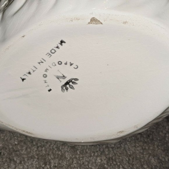 Capodimonte Rose Swan Centerpiece Planter Figure